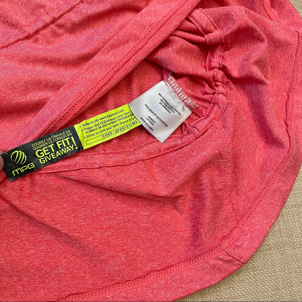 MPG Pink/Peach Racerback Drawstring Tank Top - Picture 3 of 11
